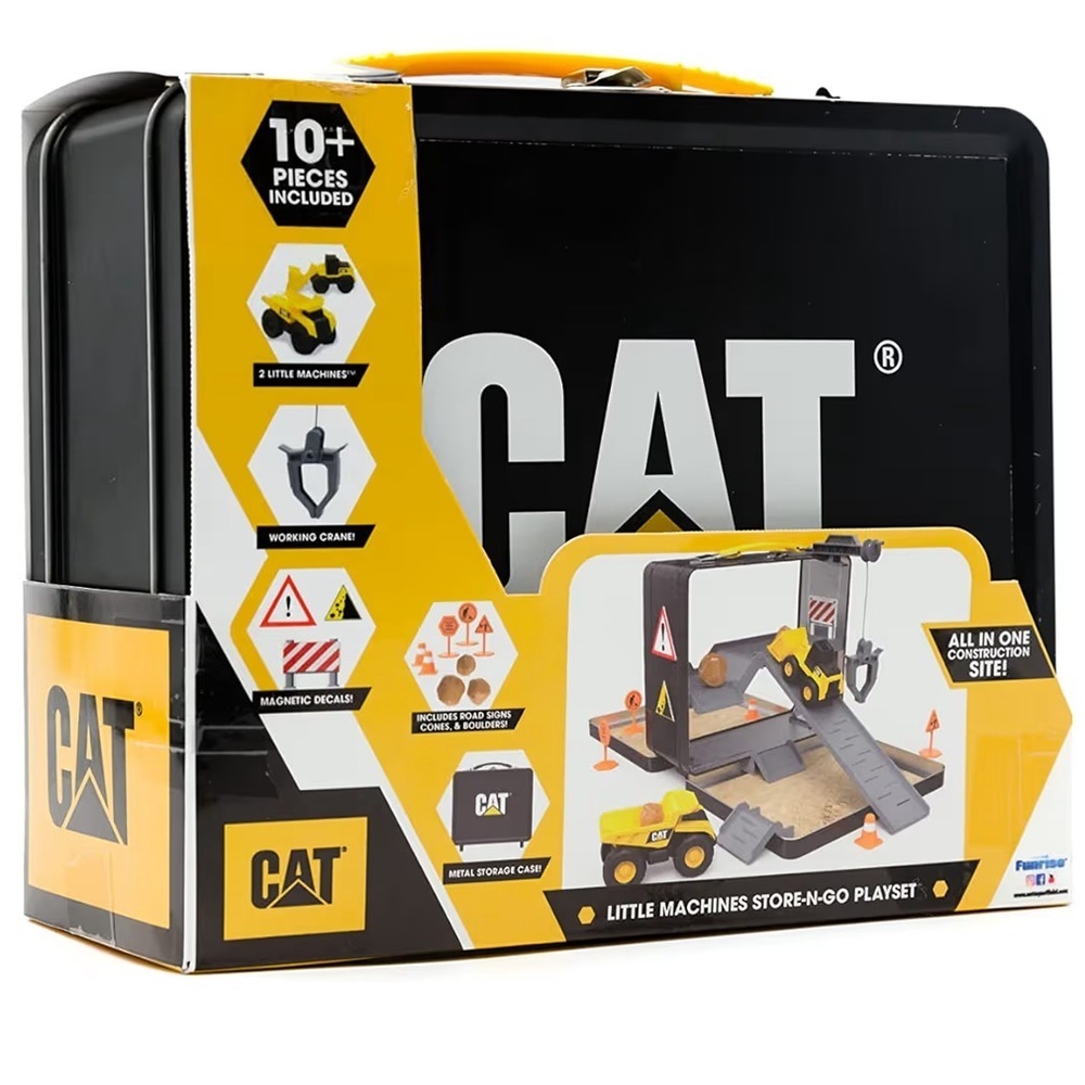 CAT Little Machines Store-N-Go Playset - Yellow and Black